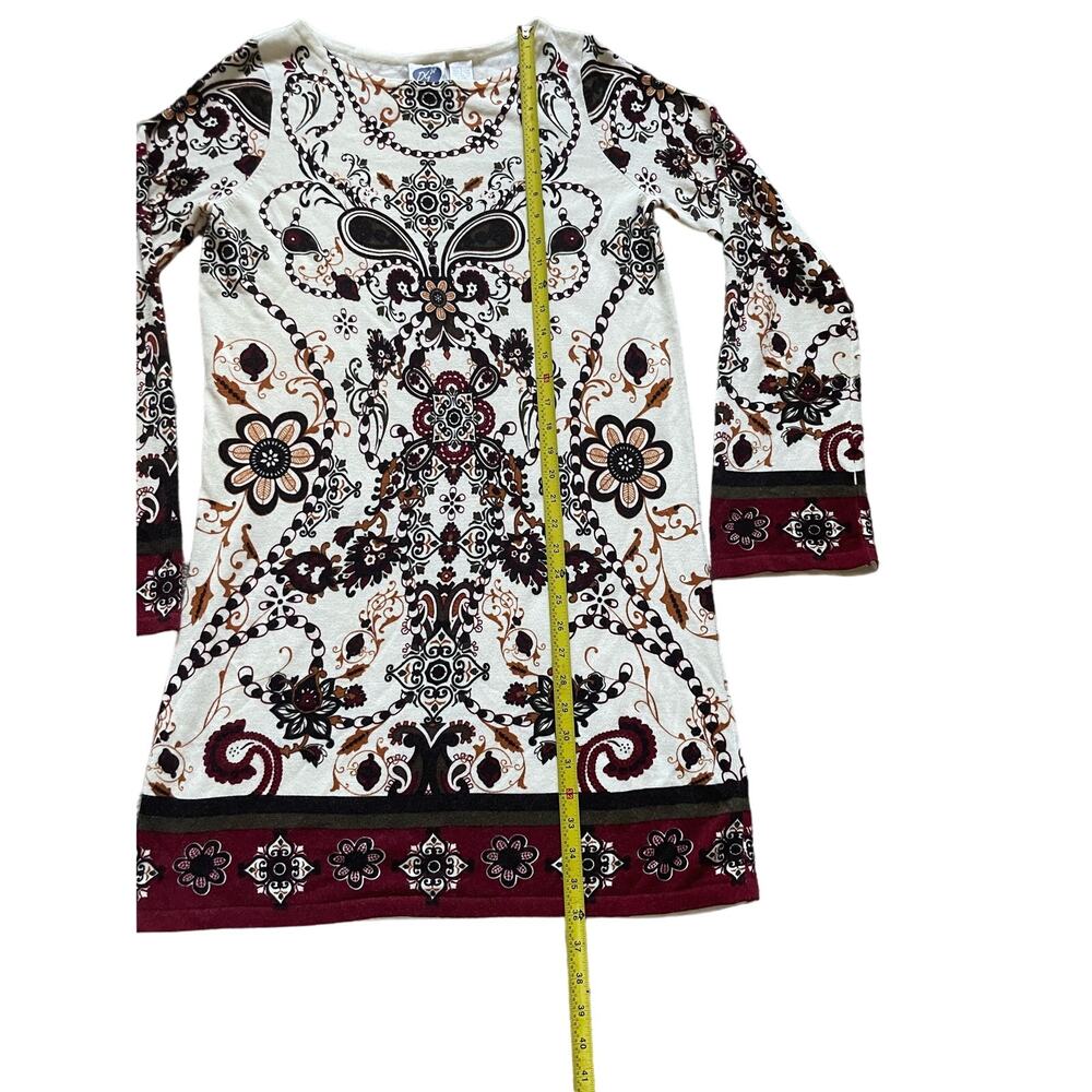Vintage Diane Gilman Womens Floral Sweater Dress Size Large Holiday Paisley - Picture 4 of 6